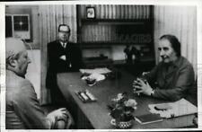1969 Press Photo Edward Heath, Golda Meir, J. Herzog Meeting in Tel Aviv, Israel picture