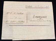 1876 conveyance indenture vellum, 1800s, UK, Dutton, Ridler, Gloucester, Bisley picture