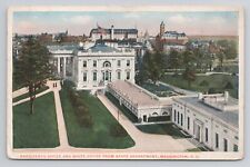 Postcard Presidents Office And White House From State Department Washington DC picture