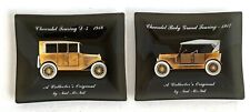 Pair Vintage Chevrolet  Black Ashtray D 1918 and Baby Grand Touring 1917 picture