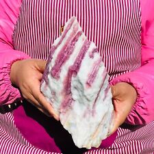 4.07LB TOP Natural Red Tourmaline Crystal Rough Mineral Healing Specimen 488 picture