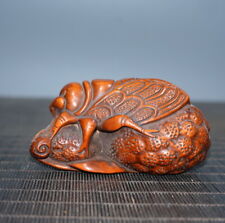 Old Collection of Boxwood Carved Cicadas, Figurines, Handles, Pendants picture