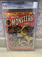 White Mountain Pedigree  Where Monsters Dwell # 18. CGC 9.0 Universal picture