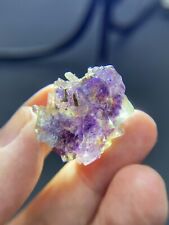 Natural purple phantom transparent cubic fluorite and crystal, Inner Mongolia picture
