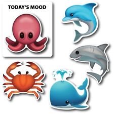Today's Mood 5 Pack Emoji Magnets, Variety of Sea Creatures Animals picture