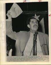 1962 Press Photo Anthony Veciana, Alpha 66 leader at Cuban rally in San Juan picture