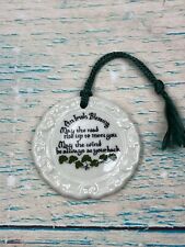 Vintage Belleek Fine China Hand Crafted In Ireland An Irish Blessing 2.5 Inches picture