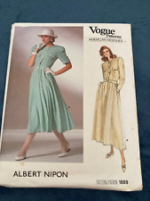 Vogue American Designer Pattern 1889 Albert Nipon Size 12 picture