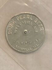 Vintage Pearl Beer Kerrville TX Distributor Aluminum Token Spinner picture