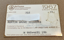 VINTAGE 1967 BELL SYSTEM TELEPHONE CALLING CREDIT CARD WITH DIME HOLDER picture