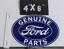 Ford Porcelain Like Flange Paddle Sign Sales Service Station Auto Truck Gas Oil picture