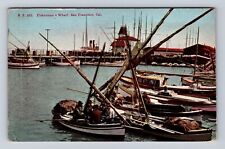 San Francisco CA-California, Fisherman's Wharf, Antique, Vintage c1919 Postcard picture