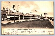 Postcard Hampton Beach New Hampshire Casino Posted 1907 Rotograph Boardwalk picture