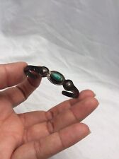 Old Pawn Native  American Fred Harvey Era  Turquoise Cuff Bracelet Small Wrist picture