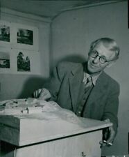 Professor Carl Malmsten demonstrates the planne... - Vintage Photograph 1174803 picture