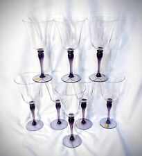 BLOCK  Stockholm Melody Amethyst Water Goblets Set Of 8. picture