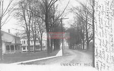 MI, Union City, Michigan, RPPC, Residential Street, 1906 PM, Photo picture