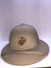 USMC Marine US Vietnam Era Jungle Pith Sun Helmet Vtg Rare Excellent Condition picture