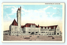 Union Station St. Louis Missouri Street View Vintage Postcard E3 picture