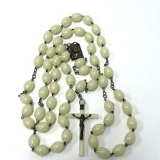 Vintage Italian Glow In The Dark UV Rosary Beads Crucifix Italy picture