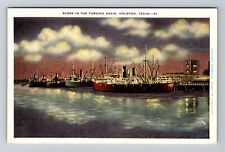Houston TX-Texas, Scene In The Turning Basin Vintage Souvenir Postcard picture
