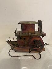 Vntg Steam Boat Music Box Copper/Brass Song “Moon River” Tested See All Photos picture