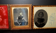 Very Rare combo 1/9th size Daguerreotype and Pannotype of Caroline Peterson picture