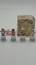 Lot of 4 Lucky Me Lucy in Wonderland, Mad Hatter, White Rabbil, Thimble Bisque picture