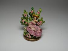 Woman And Lamb In Rose Garden Kay Lewis Staffordshire Dollhouse Miniature picture