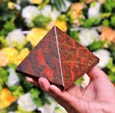 Large 100MM Green Unakite Stone Crystal Sacred Healing Power Pyramid Generator picture