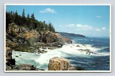 Acadia National Park Maine Ocean Drive Picturesque Coastline Chrome Postcard picture