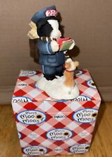 NIB Enesco Mary's  Moos Glad Tidings Mail Cow w Dog Enesco Figurine Fun picture