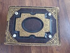 Antique Photo Album Early 1800s Holds Tin Type Photos Rare Book  picture
