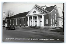 Postcard Pleasant Street Methodist Church, Waterville ME Maine 1957 RPPC I20 picture