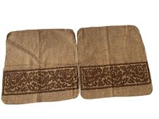 Vintage St. Mary’s Washcloths Scalloped Brown Set Of 2 picture