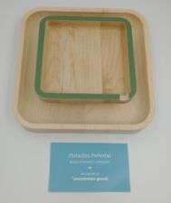 Pistachio Pedestal Wood Serving Tray 2 Tier Dish JK Adams Uncommon Goods picture