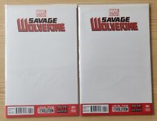 Savage Wolverine #1 - Blank Sketch Variant Cover Lot Of 2 - Marvel Comics X-Men picture