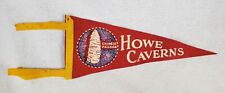 Vintage Felt Pennant Howe Caverns Chinese Pagoda Advertising Souvenir picture