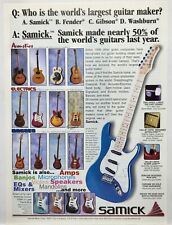 1999 Samick Guitars Vintage Print Ad Man Cave Art Deco Poster 90's picture