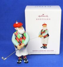 Hallmark Ornament Good Looking Golfer 2019 Dapper Santa Claus Golf Argyle NIB picture