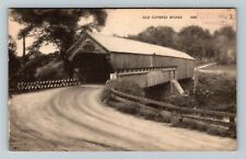 Perkinsville VT-Vermont, Old Covered Bridge, Vintage Postcard picture