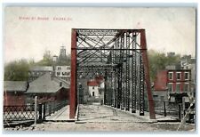 1907 Spring Street Bridge Scene Galena Illinois IL Posted Residences Postcard picture