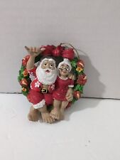 Hawaiian Santa And Mrs Claus Christmas Ornament picture