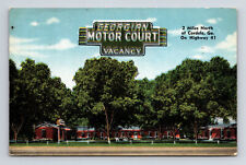 c1954 Georgian Motor Court Motel Cordele Georgia GA Roadside America Postcard picture