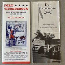 Fort Ticonderoga Card Vintage Travel Brochure Guides Lake Champlain New York NY picture