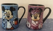 Pair of 2 Disney Mickey & Minnie Mouse Mugs Coffee Cups Some Mornings Are Rough picture