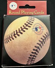 Vintage Round Deck Playing Cards Genuine Major League Baseball Poker   picture