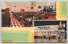 Postcard Savannah, Georgia, White House Restaurant Multiview 1948 Linen A444 picture
