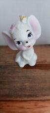 Vintage Napcoware Mouse Figurine Wearing Flowers Japan picture