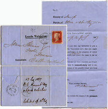 SCOTLAND 1867 BALLINDALLOCH PMK on PRINTED LETTER 1d RED Pl.95 INVERNESS + ELGIN picture